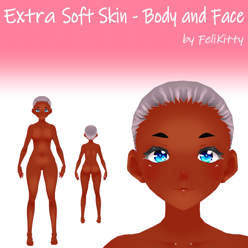 VRoid BETA -- Extra Soft Skin -- Body and Face Textures