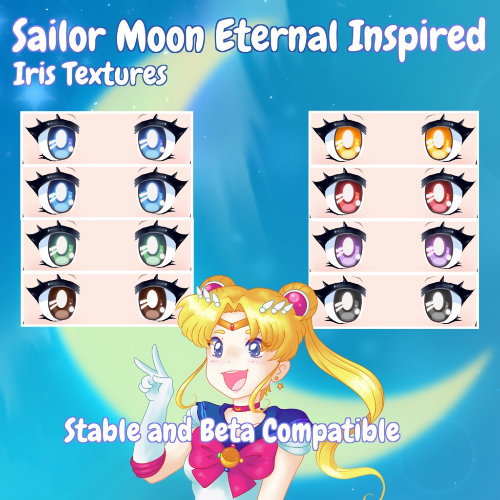 VRoid STABLE & BETA -- Sailor Moon Eternal Inspired Iris Textures