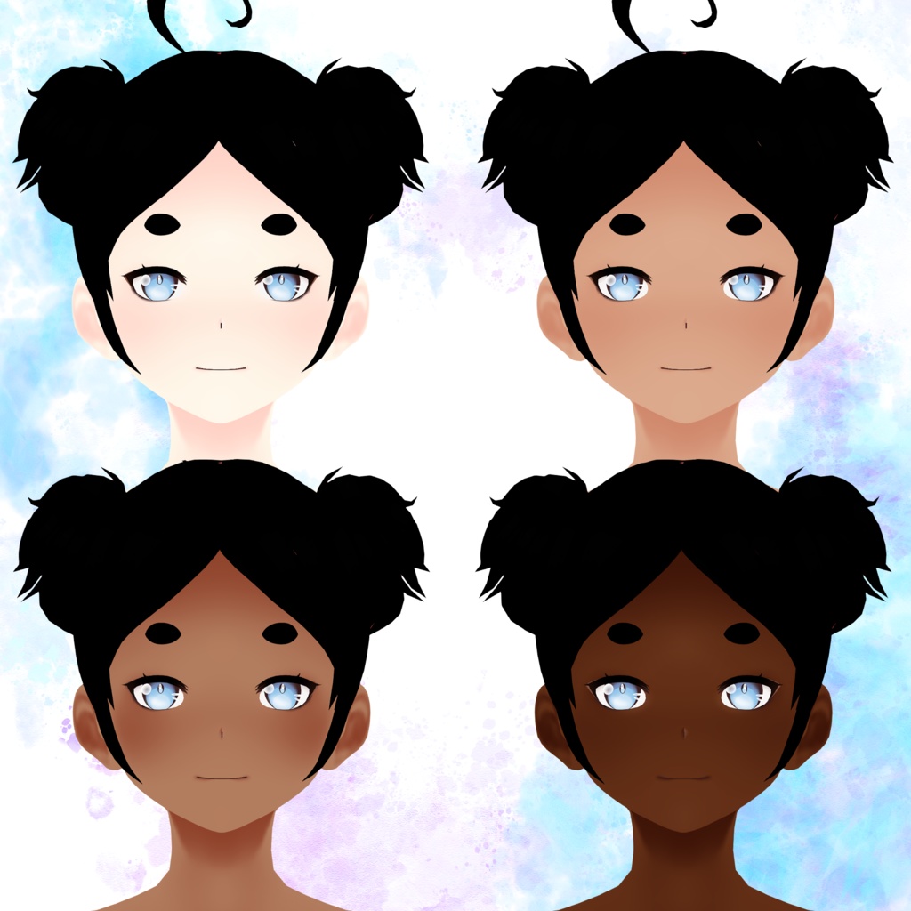 VRoid STABLE -- 2D Semi-Detailed Skin -- Body and Face Textures -- VRoid用ボディ・顔テクスチャ