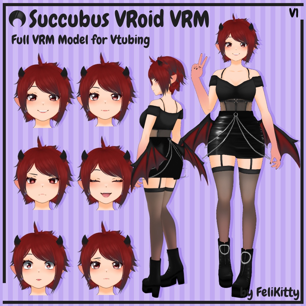 VRoid VRM -- Succubus Model -- サキュバスモデル