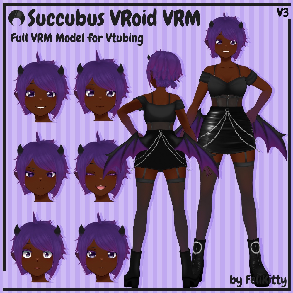 VRoid VRM -- Succubus Model -- サキュバスモデル