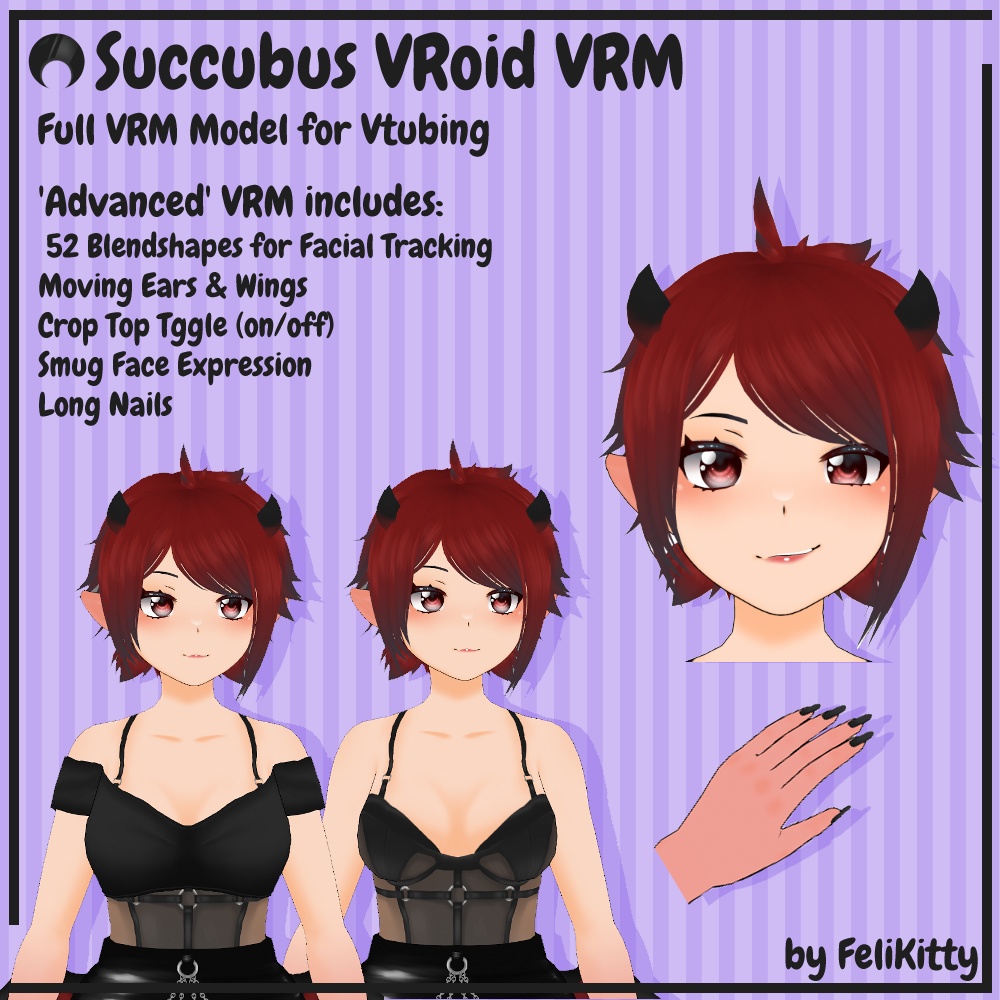 VRoid VRM -- Succubus Model -- サキュバスモデル