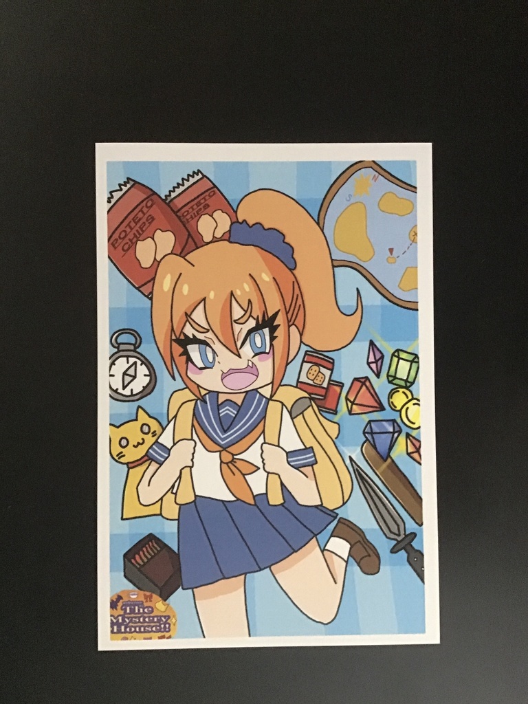 冒険家女子高生ちゃんポストカード