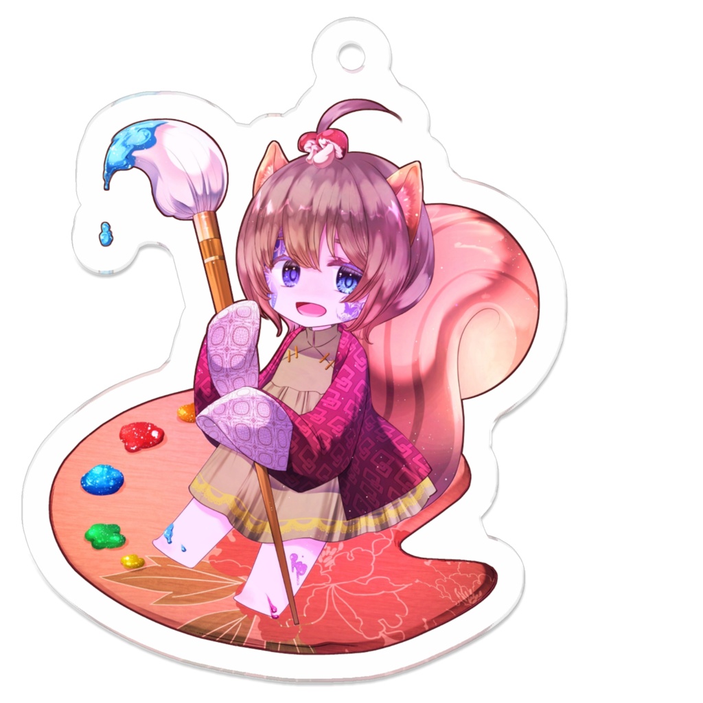 おさんぽつきそいアクリルキーホルダー【擬人化：りす】