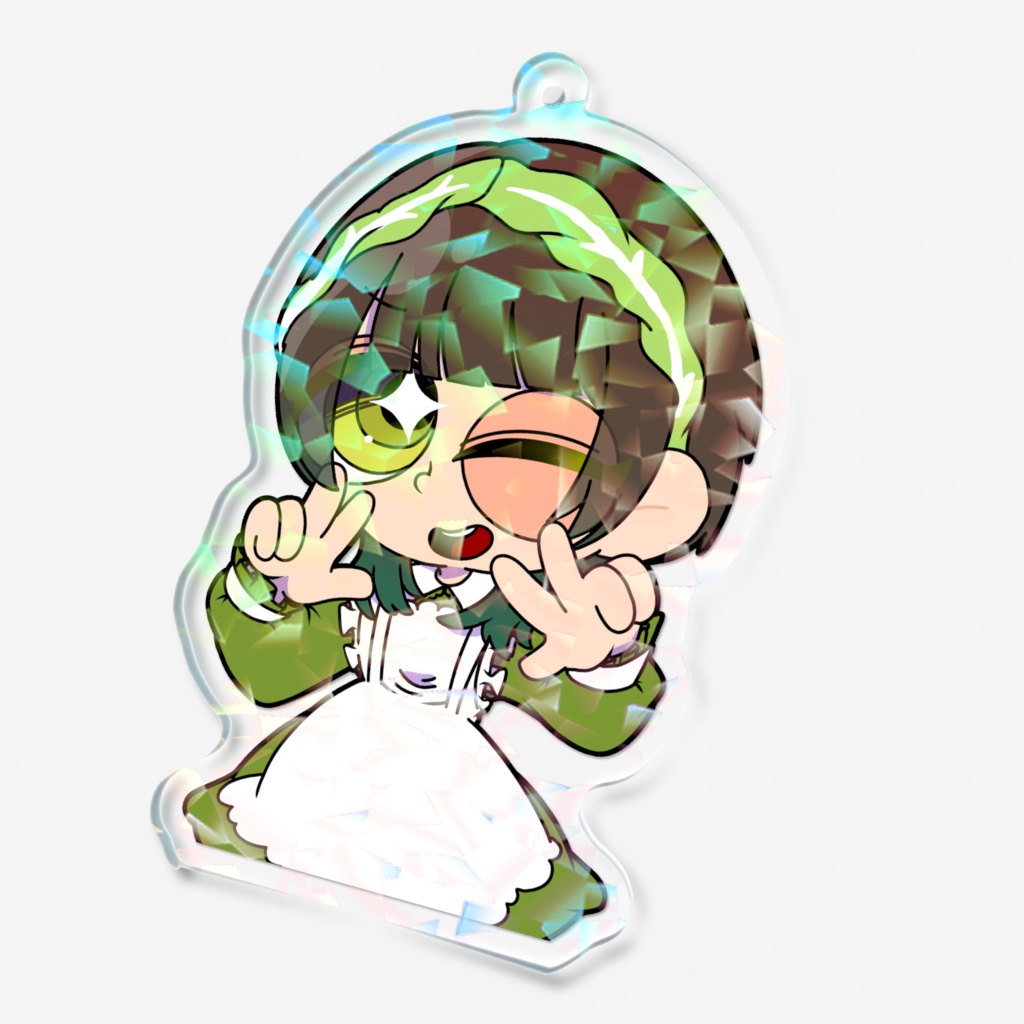 「シュシュベル」 ホログラムアクリルキーホルダー(カートゥーンver./ましゅ~)