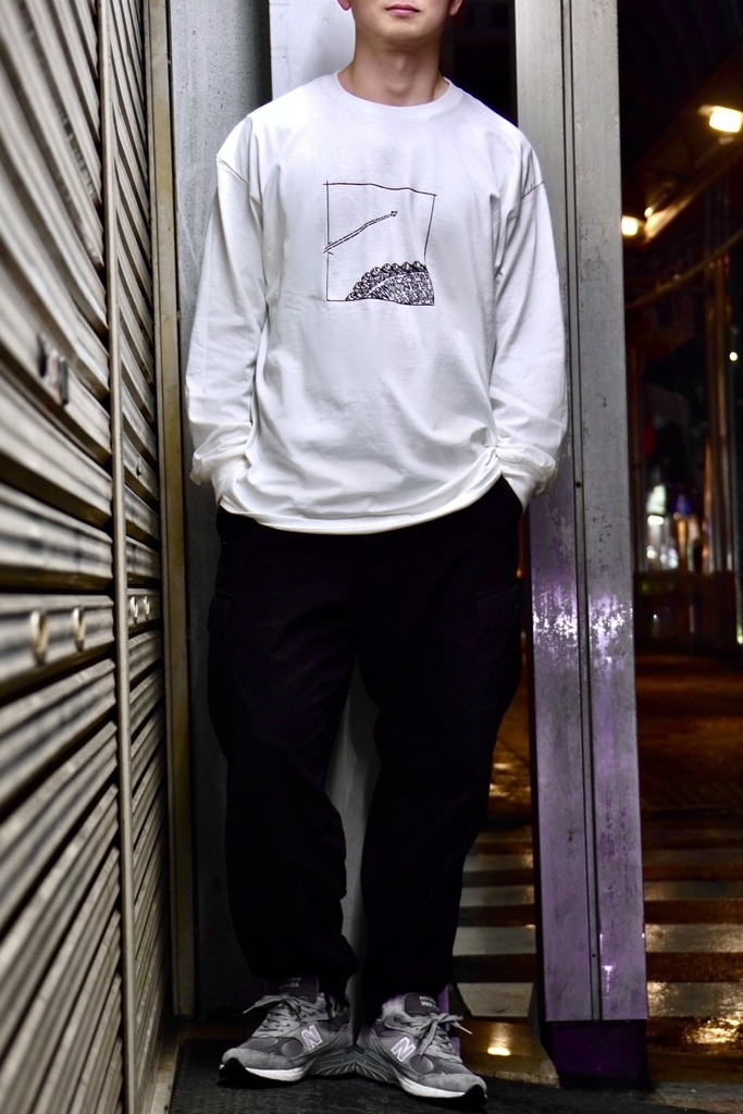 ロングスリーブTシャツ「仄日たち」White