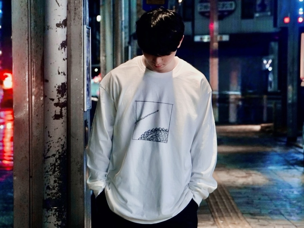 ロングスリーブTシャツ「仄日たち」White