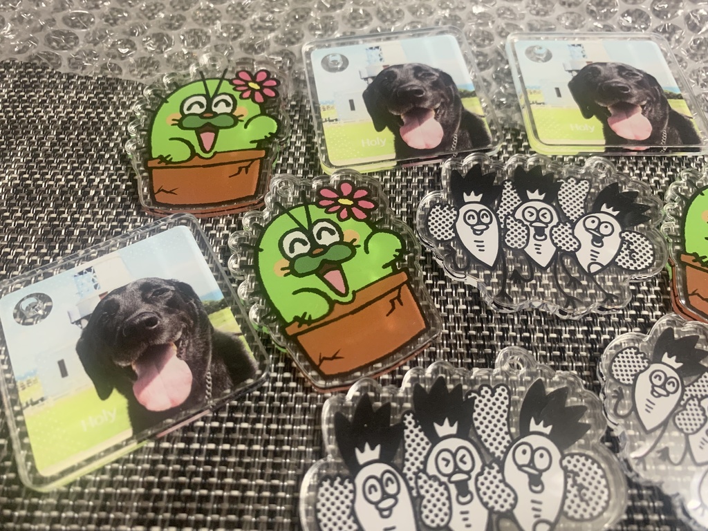 アクリルキーホルダー シャボ/にんじんさん