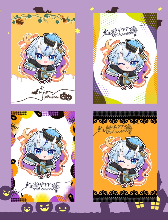 ハロウィンちびのやスマホ壁紙