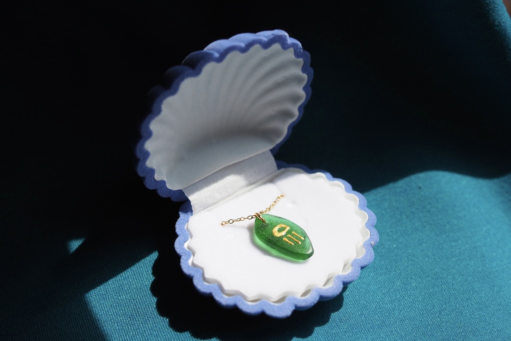 シーグラスネックレス(クラゲ)G-5