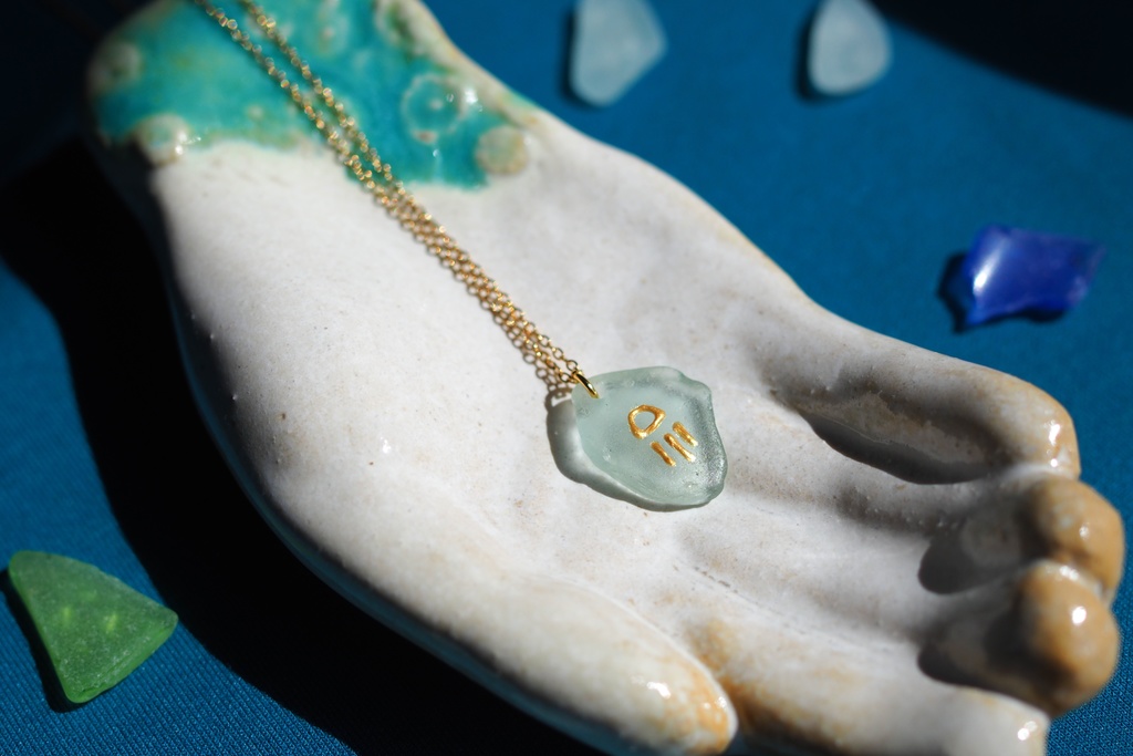 シーグラスネックレス(クラゲ)G-5