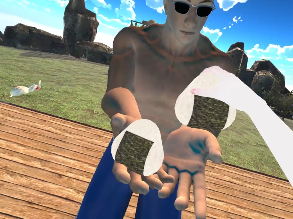 3Dモデル「おにぎり」+おにぎり配布システム