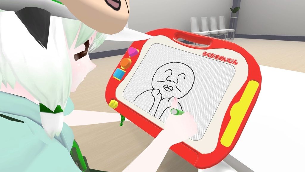 VRChat Udon用ギミック「お絵かきボード らくがきめいじん」