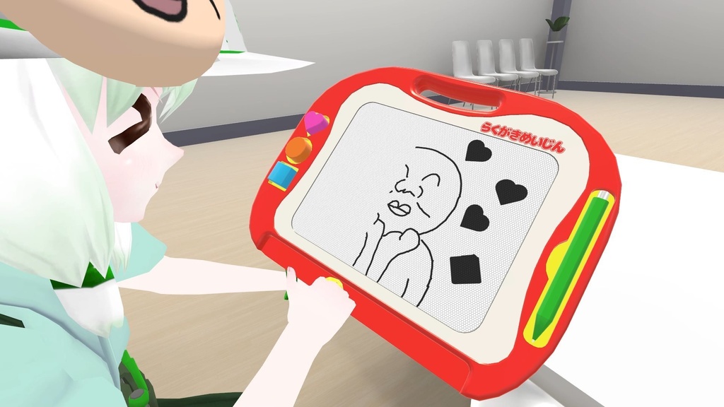 VRChat Udon用ギミック「お絵かきボード らくがきめいじん」