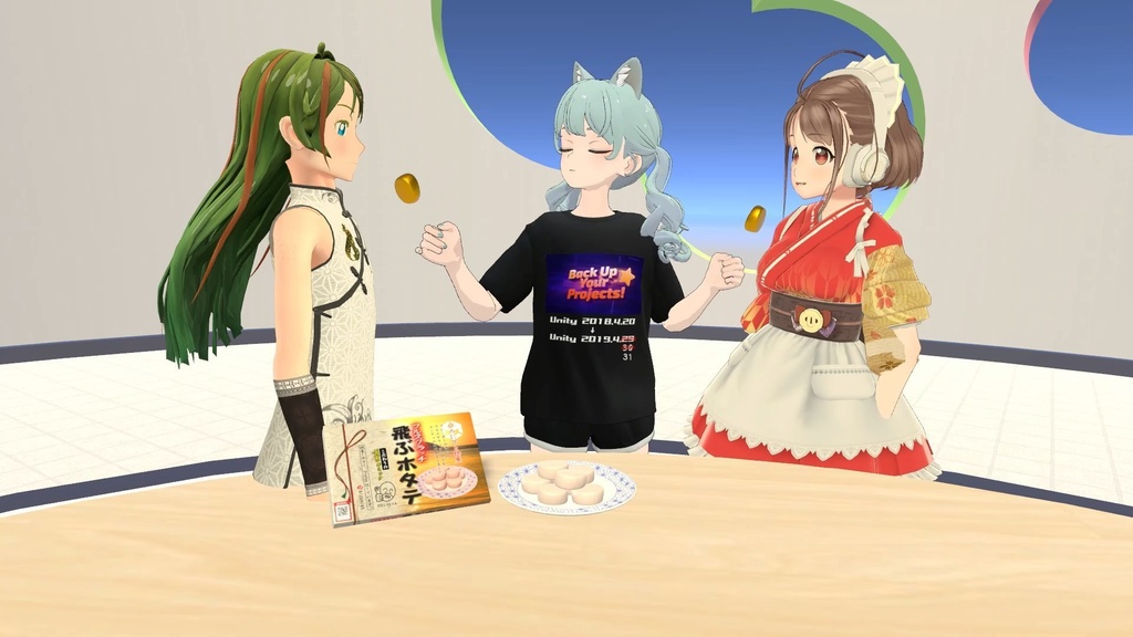 VRChat Udon用ギミック「食ったら飛ぶホタテ」
