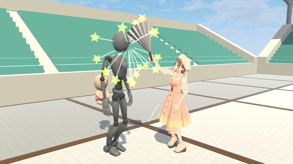 3Dモデル「ハリセン」+ VRChat Udon用ギミック