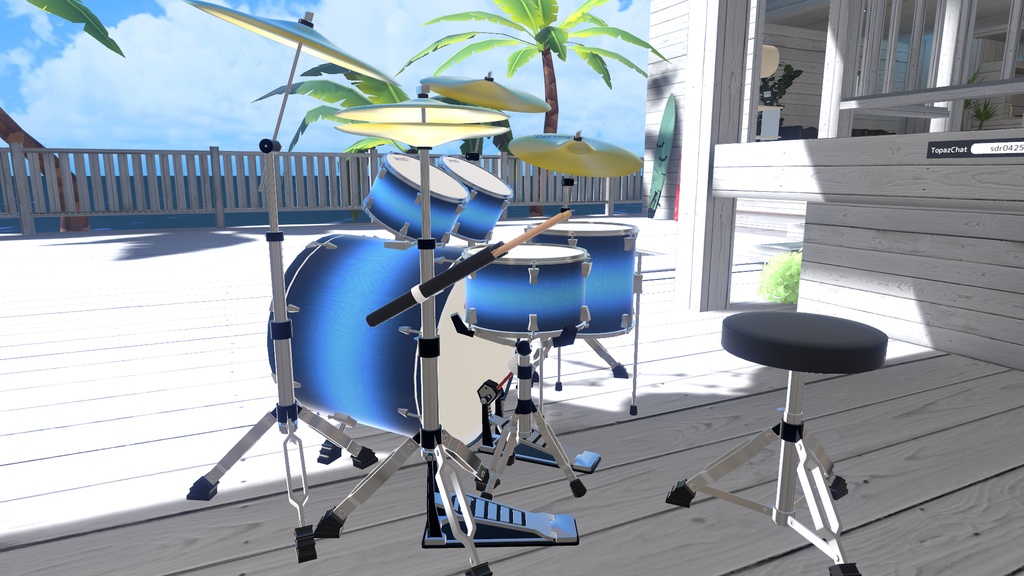 3Dモデル「Birony Drum Kit ドラムキット」+ VRChat Udon用ギミック