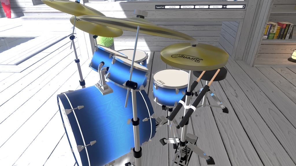 3Dモデル「Birony Drum Kit ドラムキット」+ VRChat Udon用ギミック
