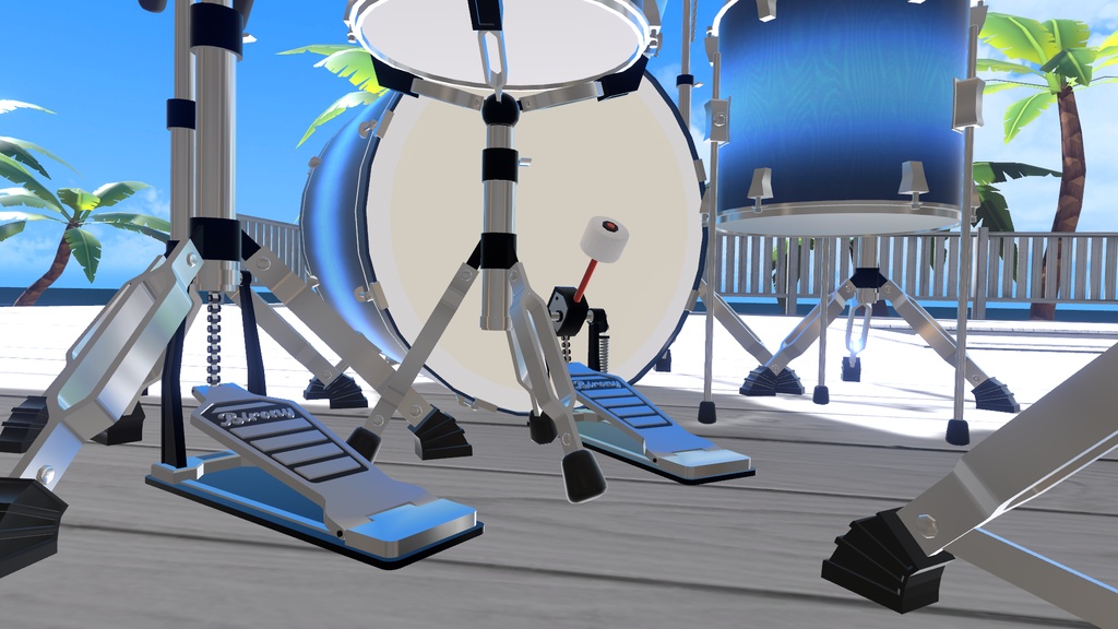 3Dモデル「Birony Drum Kit ドラムキット」+ VRChat Udon用ギミック