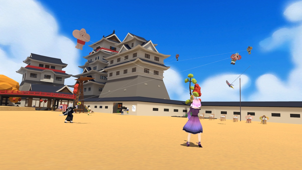 3Dモデル「凧揚げキット Kite Flying Kit」+ VRChat Udon用ギミック