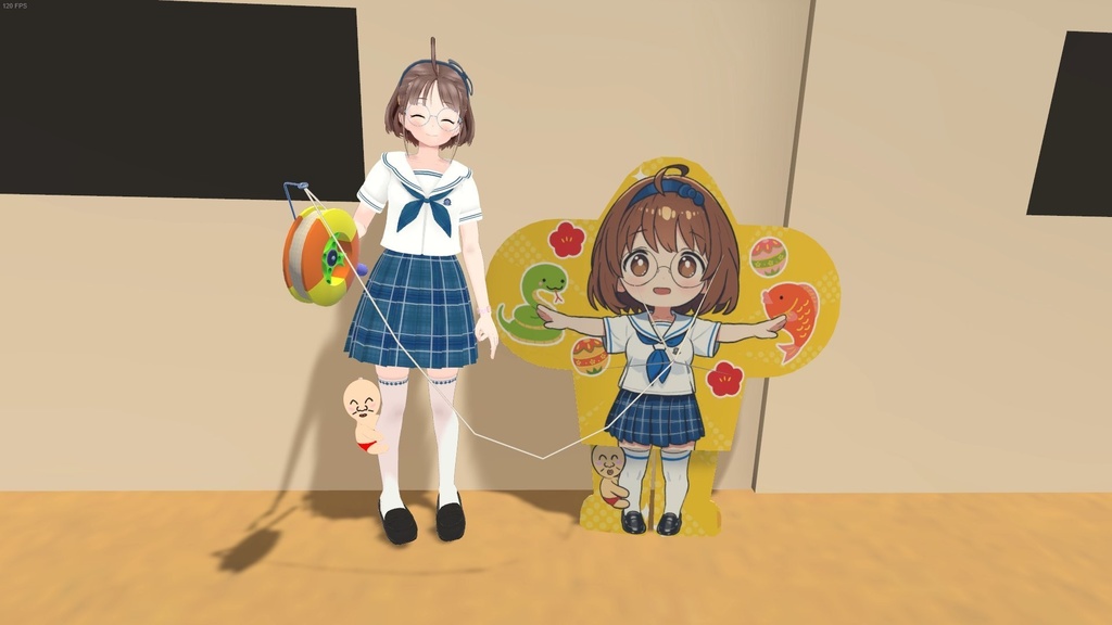 3Dモデル「凧揚げキット Kite Flying Kit」+ VRChat Udon用ギミック