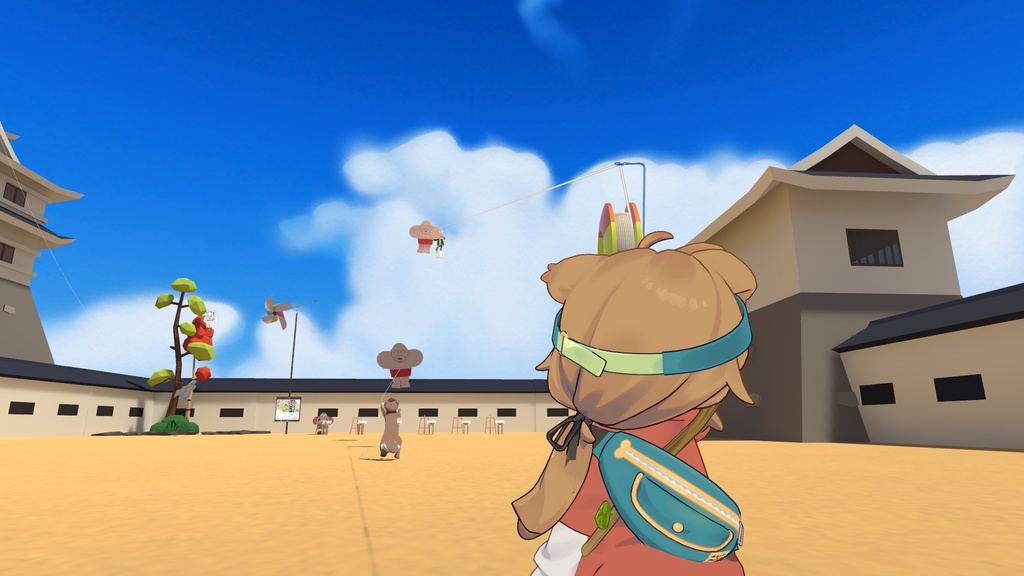 3Dモデル「凧揚げキット Kite Flying Kit」+ VRChat Udon用ギミック