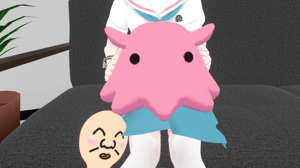 3Dモデル「メンダコのチャーム&ぬい」VRChat想定アクセサリ
