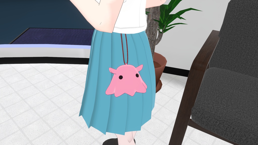 3Dモデル「メンダコのチャーム&ぬい」VRChat想定アクセサリ