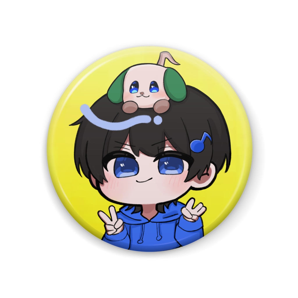 優音♪活動5周年記念缶バッチ②~ゆのんぷと一緒✌~