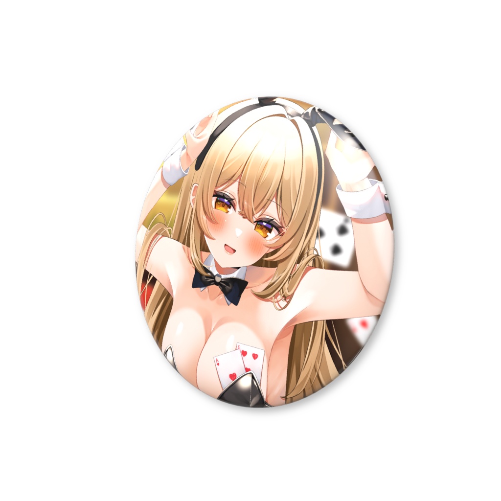 【野々々村ラテ/ハロウィン限定】バニーガール缶バッジ(2025年11月30日まで)