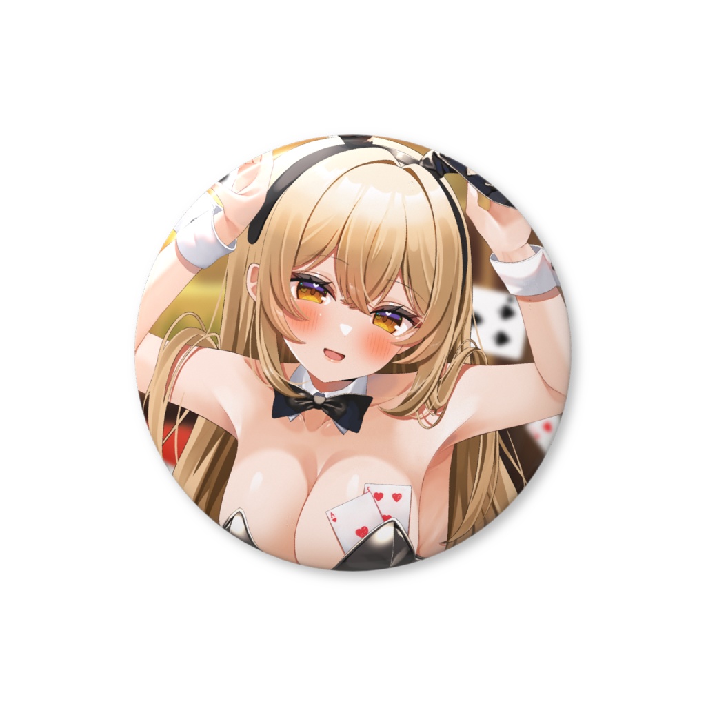 【野々々村ラテ/ハロウィン限定】バニーガール缶バッジ(2025年11月30日まで)