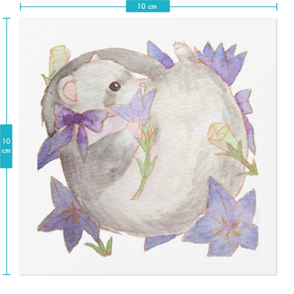 シルバーミットと桔梗ステッカー