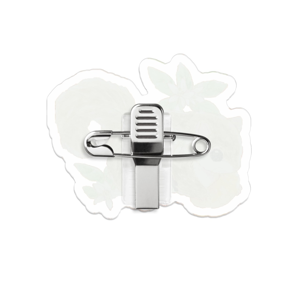 モモンガとみかんのアクリルバッジ