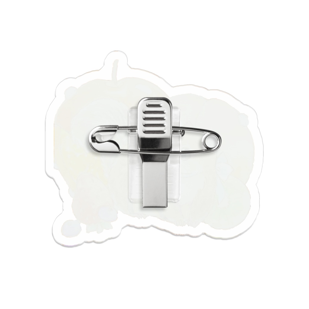 アメリカモモンガと果物のアクリルバッジ