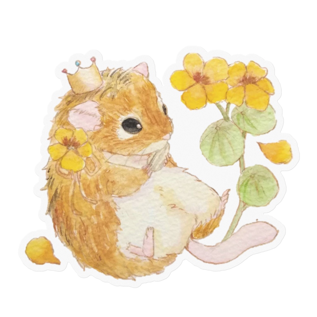 ナスタチウムとふうろのステッカー