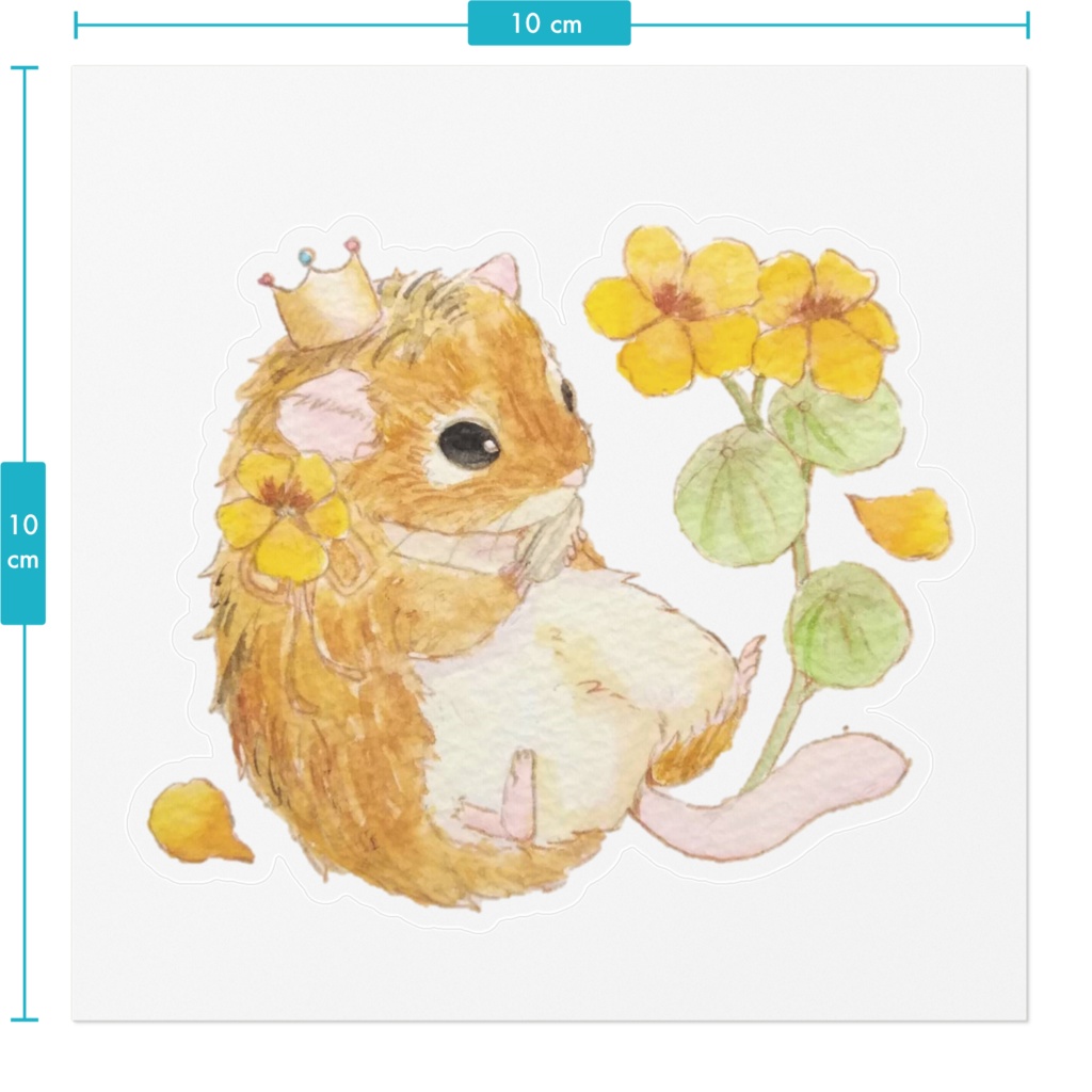 ナスタチウムとふうろのステッカー