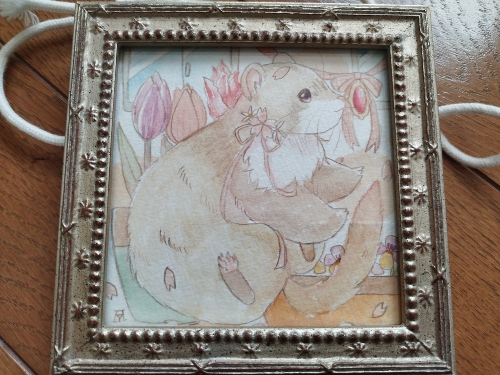 春の花園 フェレット原画
