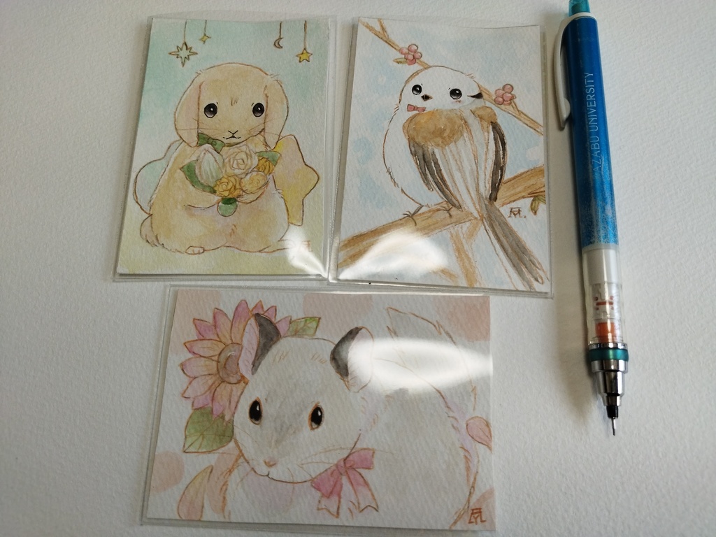 シマエナガ/ロップイヤー/チンチラ原画