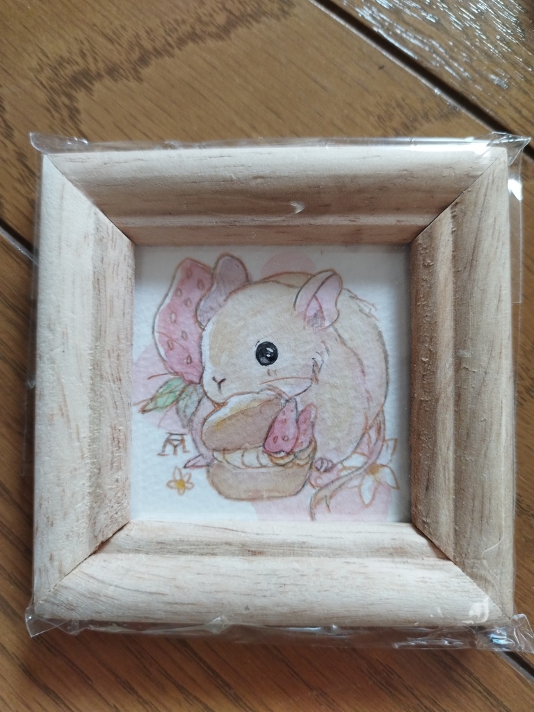 小動物 透明水彩イラスト原画