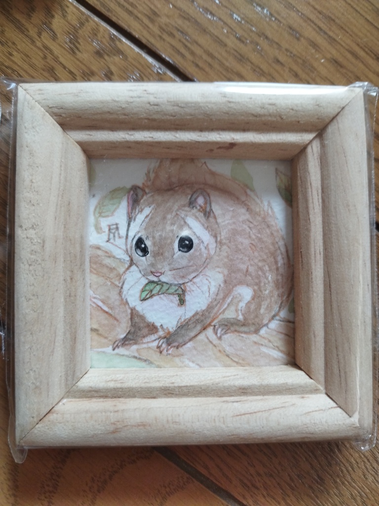 小動物 透明水彩イラスト原画