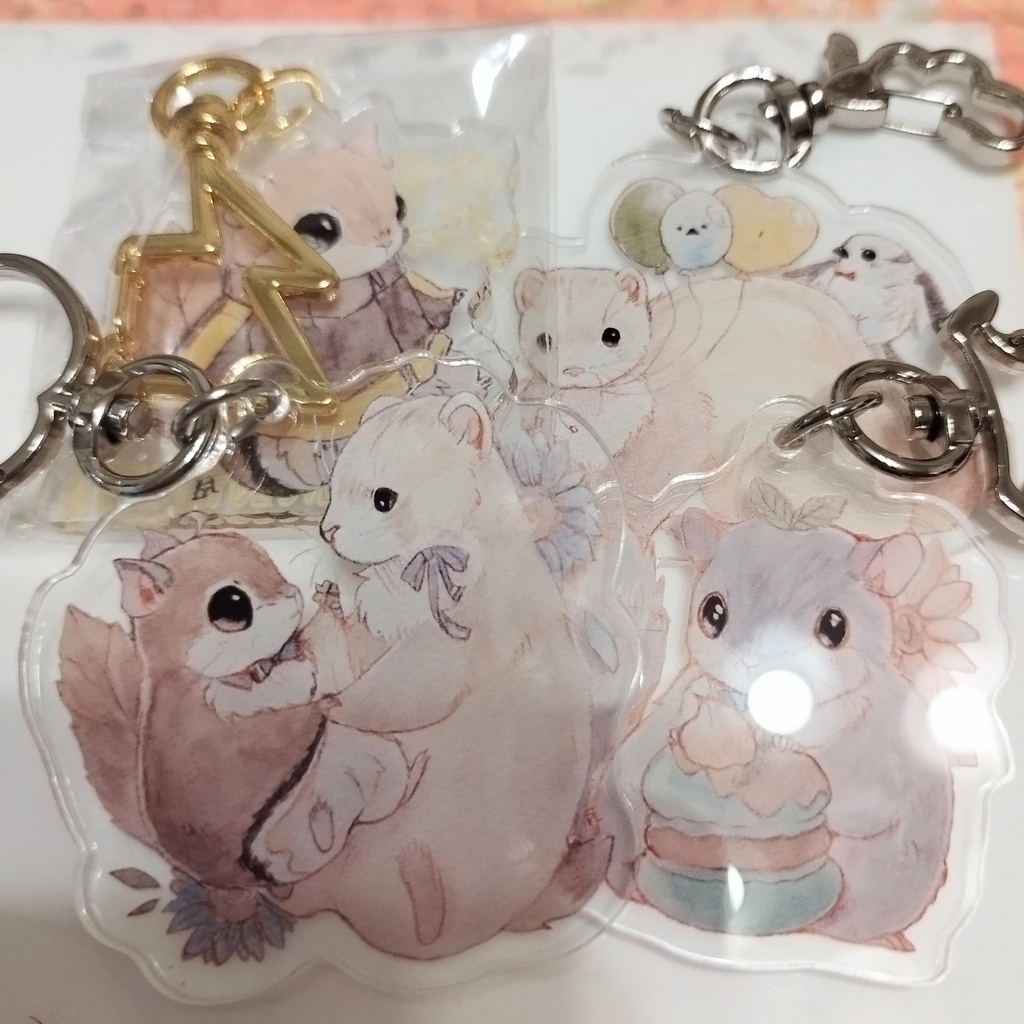 小動物アクリルキーホルダー