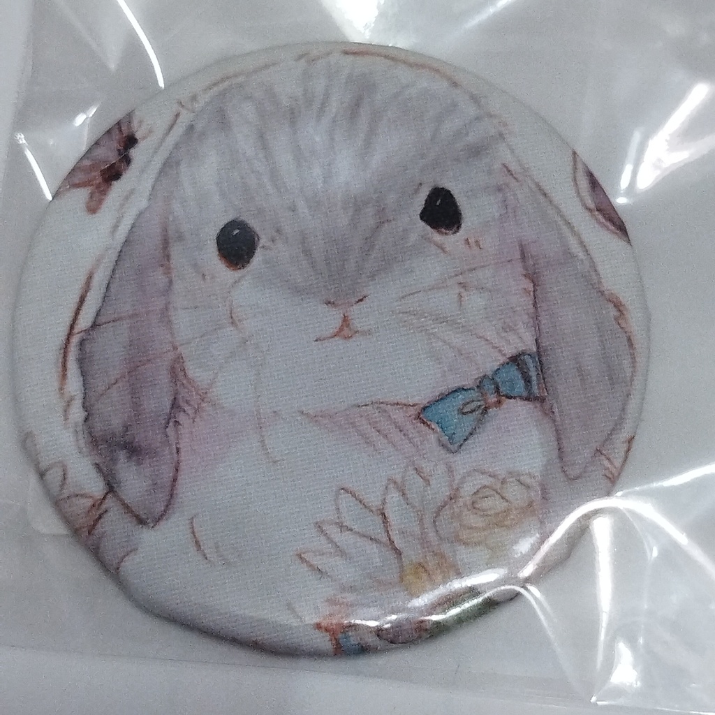 小動物 布缶バッジ