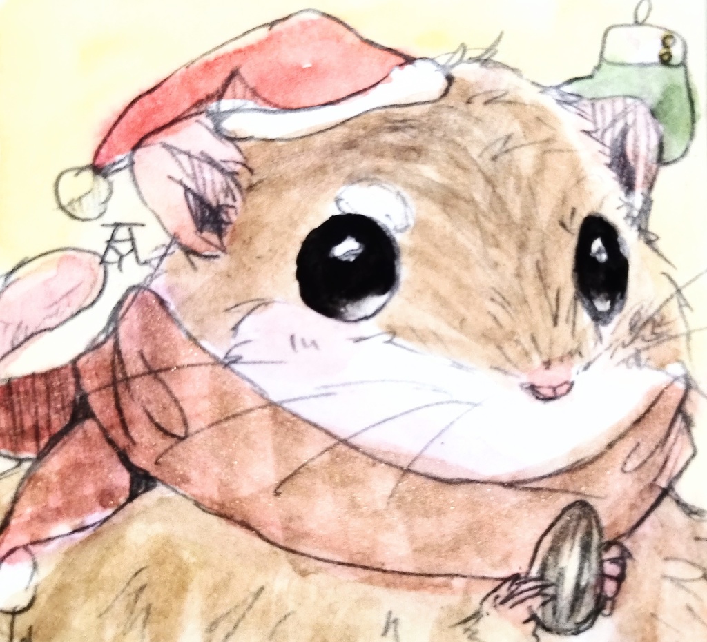 モモンガ/マカロニマウス　クリスマス原画
