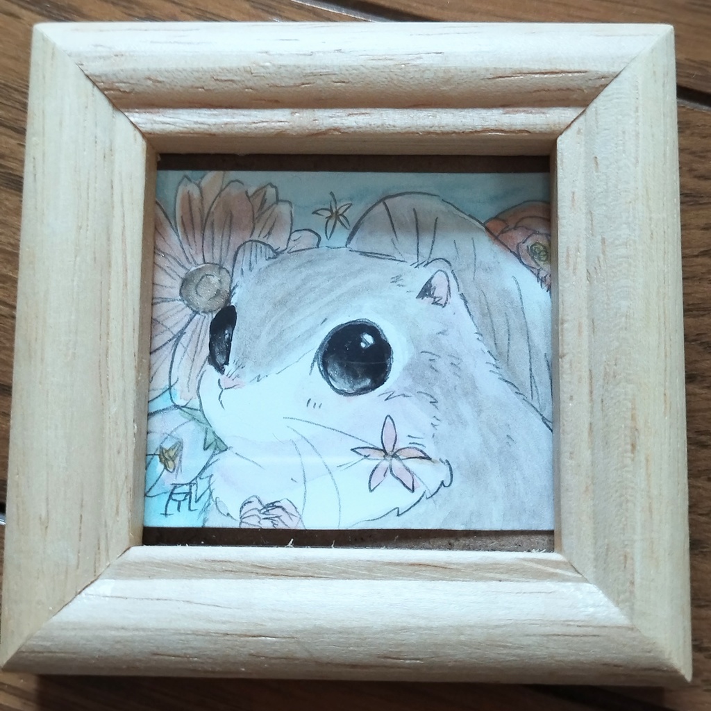 エゾモモンガ/オオヤマネ 透明水彩イラスト原画