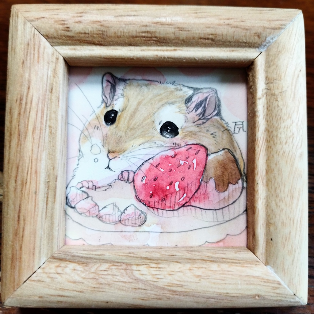 ハムスター/フェネック 透明水彩イラスト原画