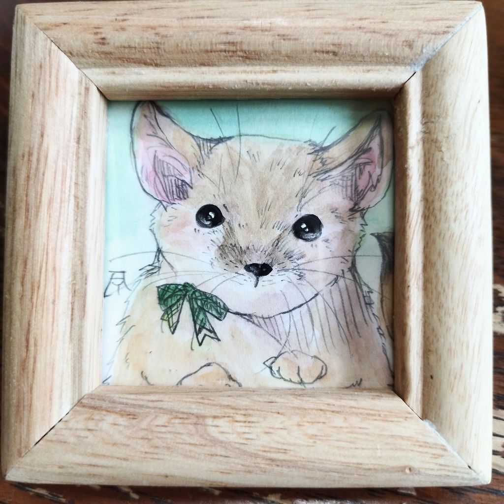 ハムスター/フェネック 透明水彩イラスト原画