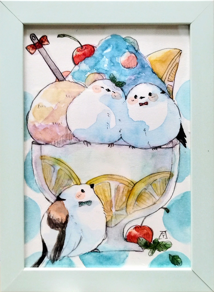 夏のシマエナガかき氷