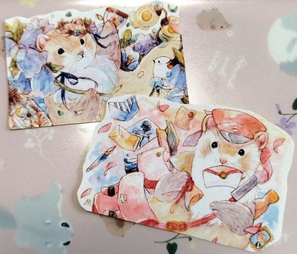 フェレットのフルー シールセット