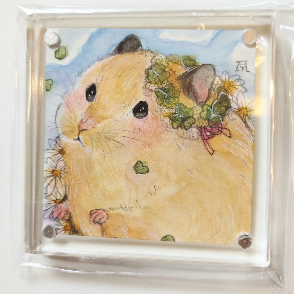 透明水彩イラスト原画 フクロモモンガ キンクマなど