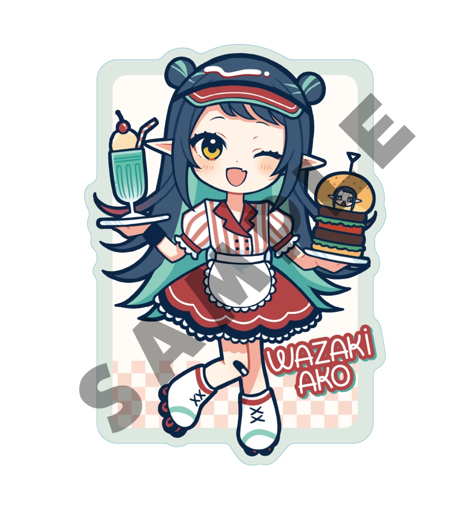 【和崎あこ】アメリカンダイナー風マグネットシート